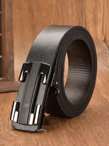 BuckleUp Men Black Leather Belt