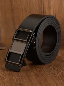 BuckleUp Men Black Leather Formal Belt
