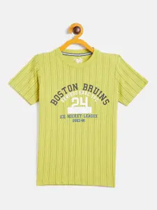 Duke Boys Green Typography Slim Fit T-shirt