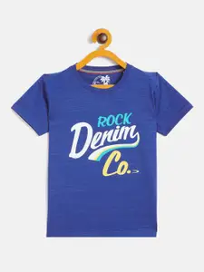 Duke Boys Blue Typography Printed Slim Fit T-shirt