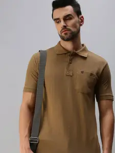 ONN Men Grey Polo Collar T-shirt