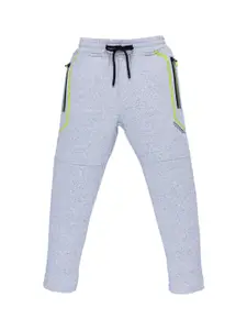Status Quo Boys Grey Solid Cotton Track Pants