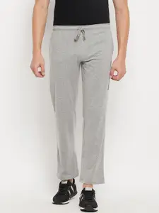 Duke Men Grey Regular Fit Solid Cotton Track Pants