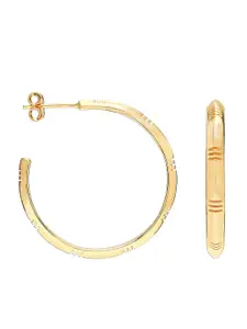 LeCalla Gold-Toned Contemporary Half Hoop Earrings