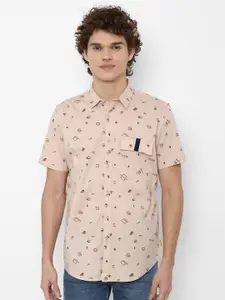 FOREVER 21 Men Brown Printed Casual Shirt