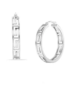 LeCalla Silver-Toned Contemporary Hoop Earrings