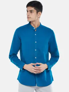 BYFORD by Pantaloons Men Blue Solid Casual Shirt