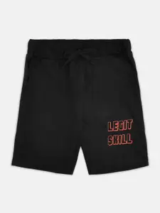 Pantaloons Junior Boys Black Solid Regular Shorts