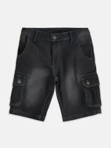Pantaloons Junior Boys Grey Washed Cargo Shorts
