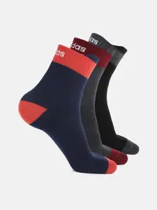 ADIDAS Men Pack of 3 Ankle-Length Socks