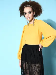 plusS Bright Yellow Solid Volume Play Top