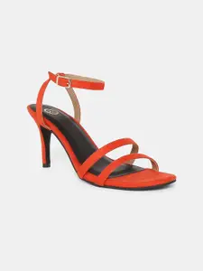 20Dresses Orange Suede Stiletto Sandals