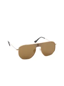 Lee Cooper Men Gold Lens & Gold-Toned Oversized Sunglasses LC9179NTA
