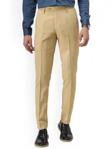 Vandnam Fabrics Men Beige Smart Slim Fit Formal Trousers