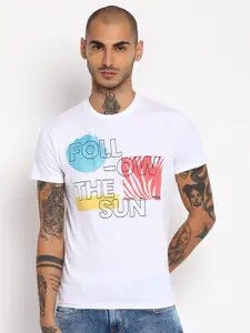 Wrangler Men White Printed T-shirt
