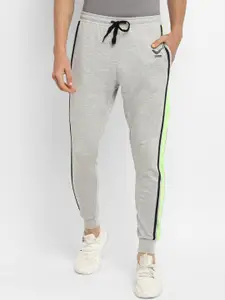 Yuuki Men Grey Melange Solid Slim-Fit Track Pants
