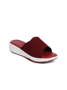ICONICS Women Red Comfort Peep Toes