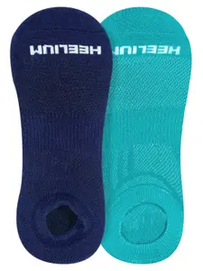 Heelium Men Pack Of 2 Solid Ankle-Length Socks