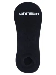 Heelium Men Black Solid Ankle-Length Socks