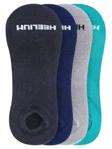 Heelium Men Pack Of 4 Solid Ankle-Length Bamboo Socks