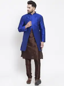 Kaifoo Men Brown Kurta With Churidar