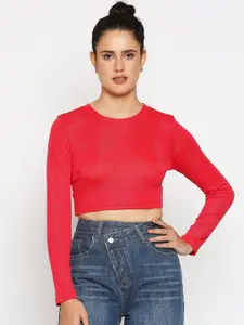 Disrupt Women Red Slim Fit T-shirt