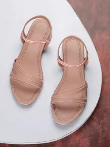 Myra Women Pink Open Toe Flats