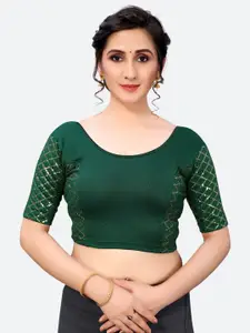 SIRIL Green Embellished Saree Blouse