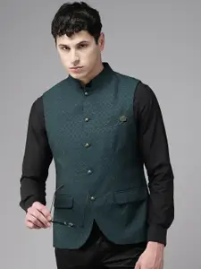 Blackberrys Men Slim Fit Woven Design Nehru Jacket