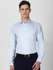 Van Heusen Men Blue Solid Formal Shirt