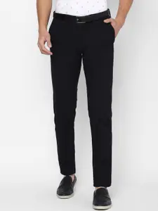 Louis Philippe Sport Men Black Formal Trousers