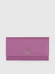Allen Solly Women Purple PU Two Fold Wallet