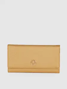 Allen Solly Women Gold-Toned PU Two Fold Wallet