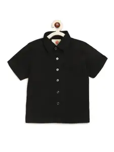 charkhee Boys Black Comfort Casual Shirt