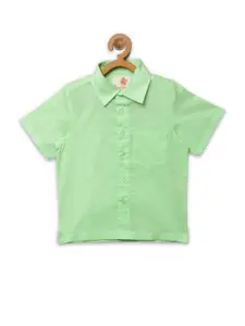 charkhee Boys Green Comfort Casual Shirt