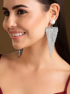 TOKYO TALKIES X Rubans FASHION ACCESSORIES Silver-Plated Multilayer CubicZirconia Earring