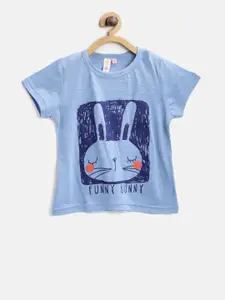 Kids On Board Blue Print Pure Cotton Top