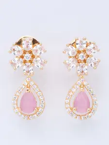 Kushal's Fashion Jewellery Embellished Bridal Gold-Plated Zircon Adjustable Finger Ring