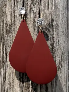 CHOCOZONE Red Contemporary Drop Earrings