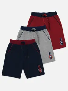 HELLCAT Boys Pack Of 3 Solid Shorts