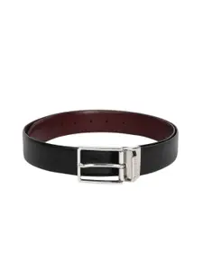 Van Heusen Men Black & Maroon Reversible Leather Belt