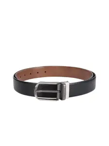 Van Heusen Men Black & Brown Textured Reversible Leather Belt