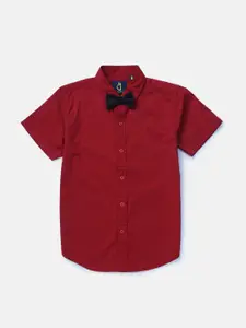 Gini and Jony Boys Red Classic Casual Shirt