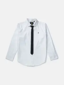 Gini and Jony Boys White Classic Casual Shirt