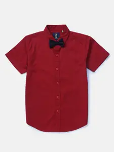 Gini and Jony Boys Red Classic Casual Shirt