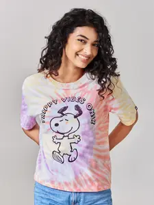 The Souled Store Multicoloured Peanuts Printed Oversized T-shirt