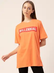 Lounge Dreams Printed Pure Cotton Oversized Lounge T-shirt