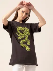 Lounge Dreams Printed Pure Cotton Oversized T-shirt