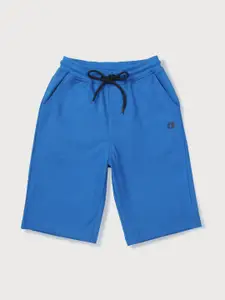 Gini and Jony Boys Blue Solid Regular Shorts