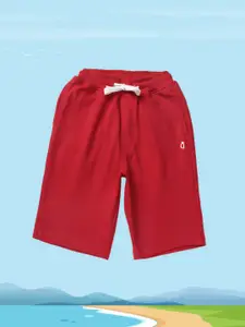 Gini and Jony Boys Red Cotton Shorts